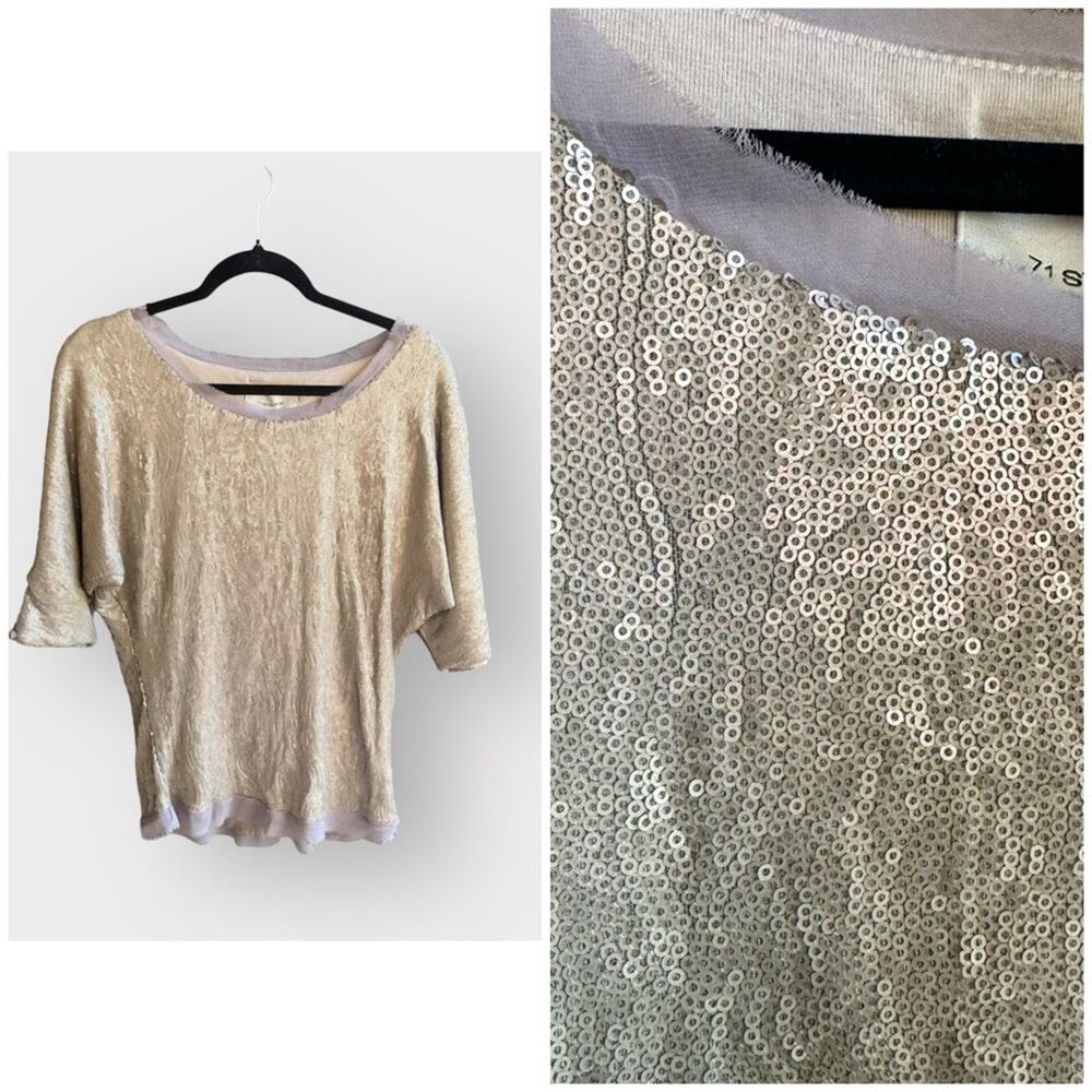 71 Stanton gold sequin blouse
